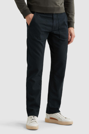 PME legend blauwe heren broek   Straight fit   Steekzakken   Structuur patroon   Knoop- en ritssluiting   Duurzaam   Regular waist Blauw 32/34