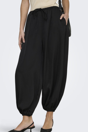 Jacqueline de Yong zwarte dames broek   Regular fit   Steekzakken   Elastische boord   Duurzaam   Regular waist Zwart S