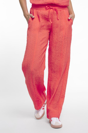 Zoso oranje dames broek   Regular fit   Structuur patroon   Elastische boord   Regular waist Oranje XS