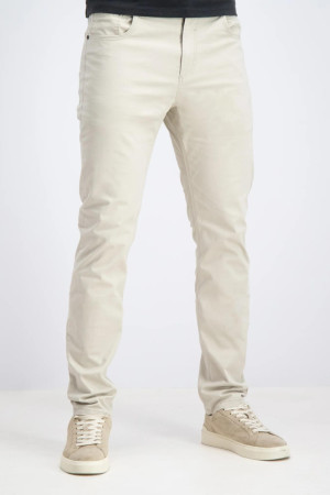 Gabbiano ecru heren broek   Regular fit   5-Pocket zakken   Knoop- en ritssluiting   Regular waist Ecru 36/32