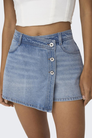 Only blauwe dames broek   Bleached wash wassing   Regular fit   Steekzakken   Knoop- en ritssluiting   Regular waist Blauw XS
