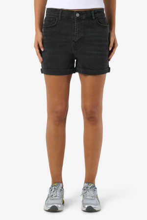 Noisy may zwarte dames broek   Bleached wash wassing   Regular fit   5-Pocket zakken   Knoop- en ritssluiting   High waist Zwart XS