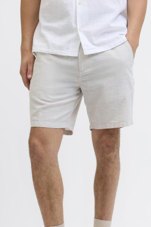 Jack & Jones beige heren broek   Regular fit   Steekzakken   Knoop- en ritssluiting   Regular waist Beige XL
