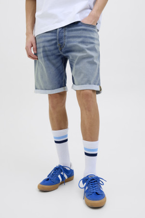 Jack & Jones blauwe heren broek   Stonewash wassing   Slim Fit   5-Pocket zakken   Knoopsluiting   Duurzaam   Regular waist Blauw XL