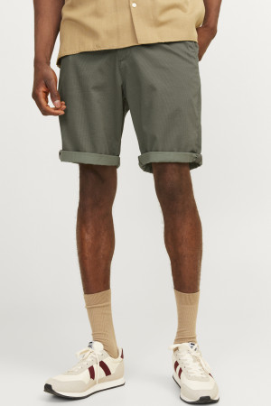 Jack & Jones groene heren broek   Regular fit   Steekzakken   Grafisch patroon   Knoop- en ritssluiting   Duurzaam   Regular waist Groen XXL