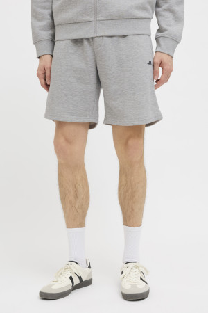 JJ Rebel grijze heren broek   Regular fit   Steekzakken   Gemeleerd patroon   Elastische boord   Regular waist Grijs M
