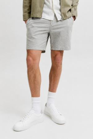Jack & Jones groene heren broek   Regular fit   Steekzakken   Gemeleerd patroon   Knoop- en ritssluiting   Duurzaam Groen S