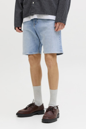 Jack & Jones blauwe heren broek   Bleached wash wassing   Regular fit   5-Pocket zakken   Knoopsluiting   Duurzaam   Regular waist Blauw L