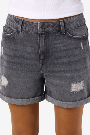Noisy may grijze dames broek   Destroyed wassing   Regular fit   5-Pocket zakken   Knoop- en ritssluiting   Regular waist Grijs S