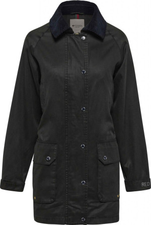 REDGREEN Damen Oversized Jacke mit Oilskin Sydney dunkelgrün L