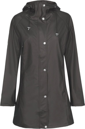 Ilse Jacobsen Damen Regenmantel kurz mit Kapuze RAIN87 dark shadow 36