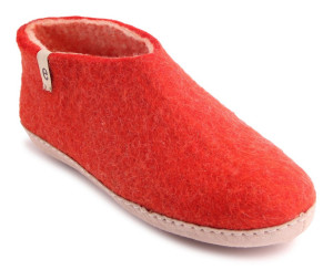 Egos Copenhagen Unisex Filzschuh Ledersohle rostrot 36