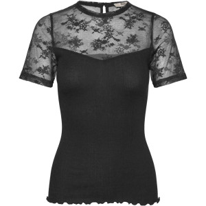 Rosemunde Copenhagen Damen T-Shirt / Spitze Modal Rundausschnitt 101232 ...