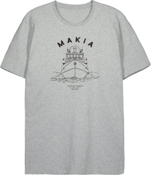 Makia Clothing Herren T-Shirt mit Print Mariner grau S