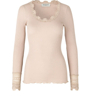 Rosemunde Copenhagen Damen T-Shirt Seide breite Spitze / Langarm Benita ...