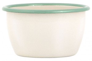 Kockums Jernverk Schüssel Emaille Ø 10 cm creme, grün
