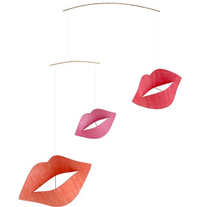 Flensted Mobiles Kisses 53x46 cm rosarot