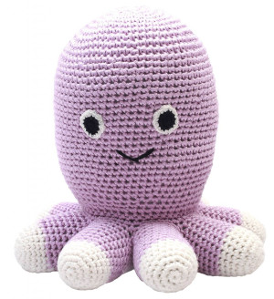 Naturezoo Gehäkelt Kuscheltier Tintenfisch Höhe 20 cm violett