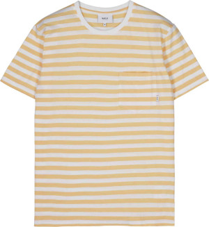 Makia Clothing Herren T-Shirt gestreift Verkstad sahara-weiß M