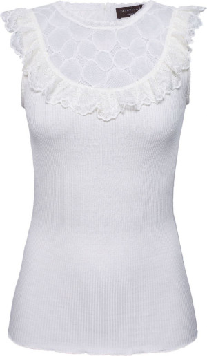 Rosemunde Copenhagen Damen Top Seide Vintage Spitze Bogotá ivory M