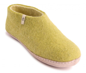 Egos Copenhagen Unisex Filzschuh Ledersohle lime 36