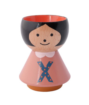 Lucie Kaas Bordfolk Eierbecher Mädchen A-Z X
