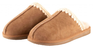 Shepherd of Sweden Damen Pantoffel Leder / Fell mit Gummisohle Celine ka...