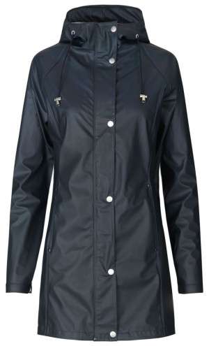Ilse Jacobsen Damen Regenmantel kurz mit Kapuze RAIN87 dark indigo 42