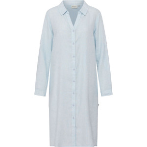 REDGREEN Damen Kleid mit 70% Leinen Donna sky blue L