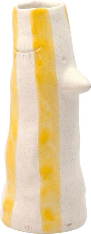Villa Collection Styles Vase mit Schnabel und Wimpern Höhe 26 cm gelb