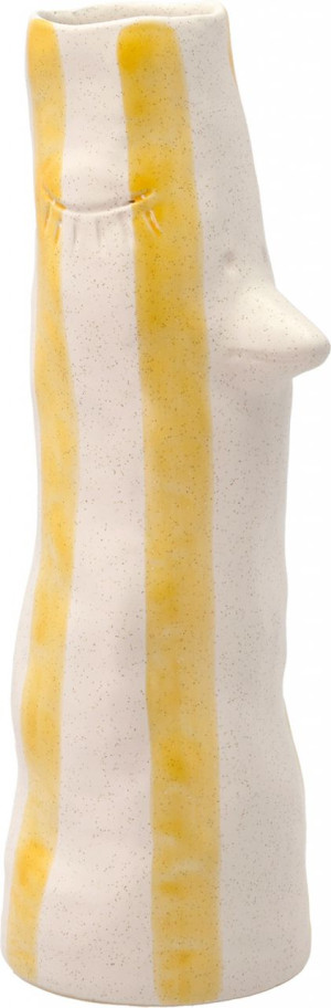 Villa Collection Styles Vase mit Schnabel und Wimpern Höhe 34 cm gelb
