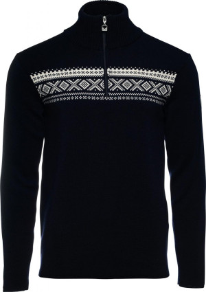 Dale of Norway Herren Merino Pullover mit Kragen Dalestølen navy, cream S