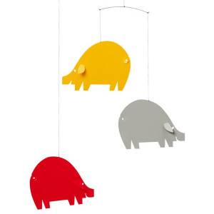 Flensted Mobiles Die 3 Glück Schweine multicolor