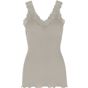 Rosemunde Copenhagen Damen Top (Öko-Tex) V-Ausschnitt Bernadine silver l...