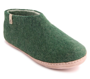 Egos Copenhagen Unisex Filzschuh Ledersohle grün 44