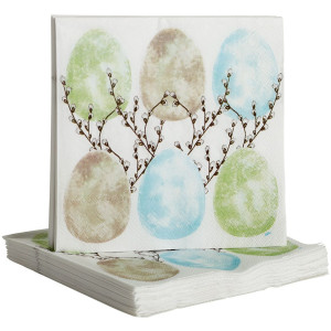 Nääsgränsgården Weide Papierservietten 33x33 cm 20 Stk. weiß, pastellfarben