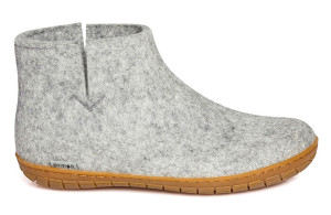 Glerups Modell G Unisex Filzstiefel Kautschuksohle natur grau 46