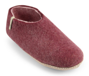 Egos Copenhagen Unisex Filzschuh Ledersohle bordeaux 38