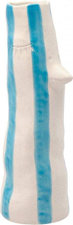 Villa Collection Styles Vase mit Schnabel und Wimpern Höhe 34 cm blau