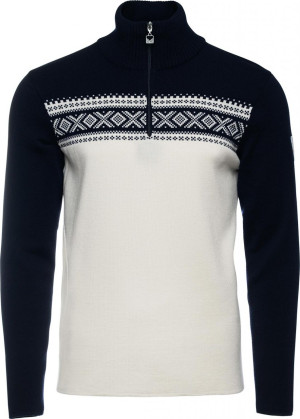 Dale of Norway Herren Merino Pullover mit Kragen Dalestølen cream, navy XXL