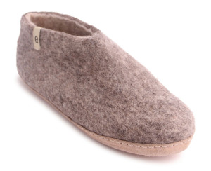Egos Copenhagen Unisex Filzschuh Ledersohle naturgrau 39
