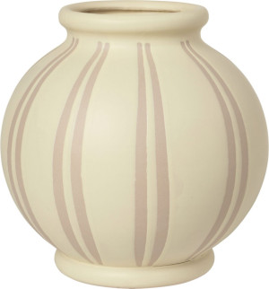 Broste Copenhagen Vase bauchig Höhe 24,5 cm Ø 24,5 cm Wilma anis, gelb, ...