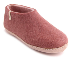 Egos Copenhagen Unisex Filzschuh Ledersohle graurosa 36