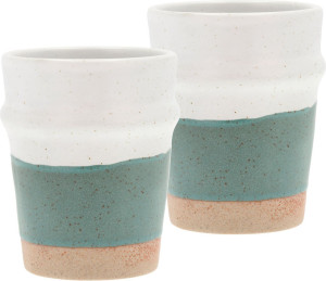 Villa Collection Evig Tasse / Becher ohne Henkel 0,35 l 2 Stk. grün, weiß