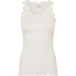 Rosemunde Copenhagen Damen Top Seide Vintage Spitze Babette uni ivory M