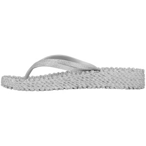 Ilse Jacobsen Damen Zehenlatschen mit Glitter / Plateau CHEERFUL13 silve...