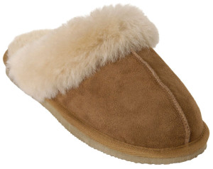Shepherd of Sweden Damen Hausschuh Jessica mit Gummisohle kastanie 36