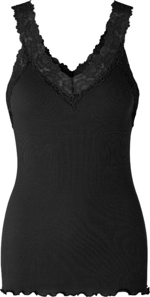Rosemunde Copenhagen Damen Top (Öko-Tex) V-Ausschnitt Bernadine black M