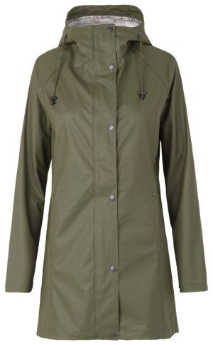 Ilse Jacobsen Damen Regenmantel kurz mit Kapuze RAIN87 army 38