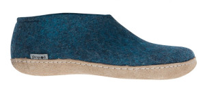 Glerups Modell A Unisex Filzschuh Ledersohle petrol 37